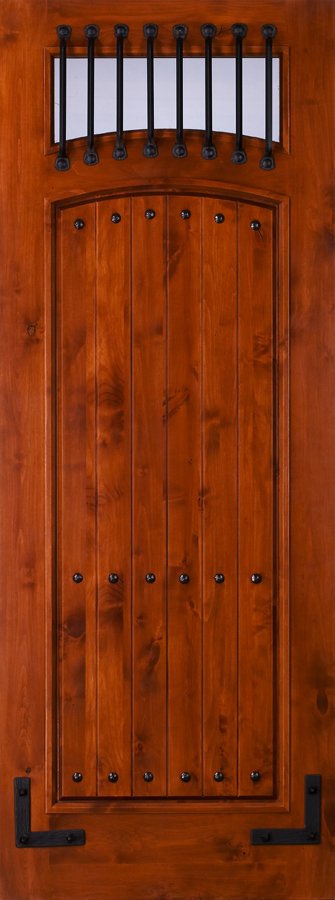 exterior knotty alder wood door